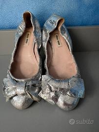 Ballerine Miu Miu argento