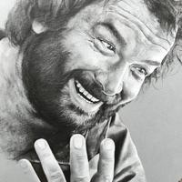 Ritratto Bud Spencer fatto a mano. Da collezione