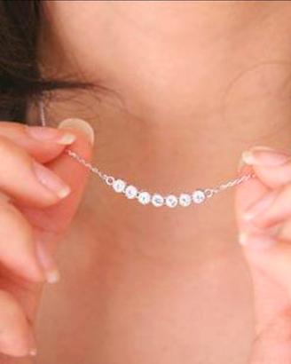 Collana girocollo strass donna