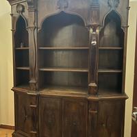 Credenza / Libreria in legno massello stile antico