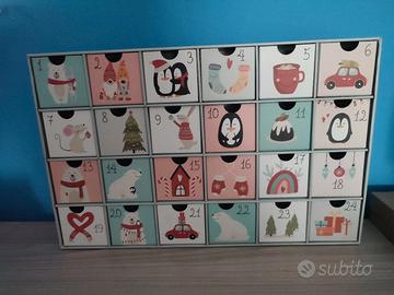 calendario d'avvento da riporre in 24 cassetti 