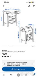 Fasciatoio  modello Sundvik Ikea