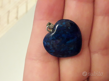Ciondolo cuore blu