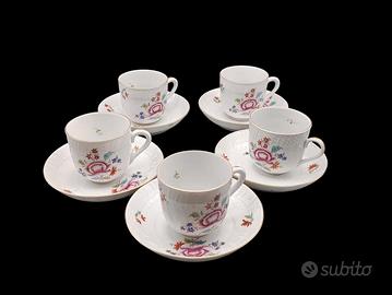 Herend Servizio Caffè da 5 Porcellana Dipinta Fior