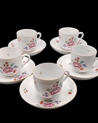 Herend Servizio Caffè da 5 Porcellana Dipinta Fior