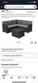 Set lounge da gardino Keter Emma - Angolare 5 posi