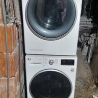 lavatrice LG 10.5 kg + asciugatrice LG 9 kg 