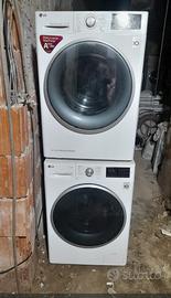 lavatrice LG 10.5 kg + asciugatrice LG 9 kg 