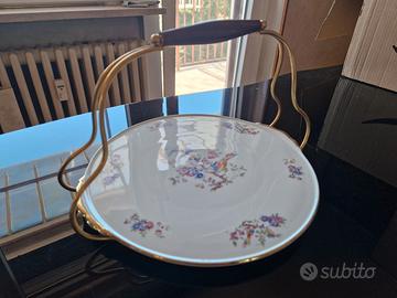 Grande piatto Bavaria con manico ottone vintage