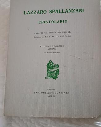Epistolario Lazzaro Spallanzani Vol. II – 1959 San