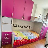 Letto a castello fucsia Mondo Convenienza