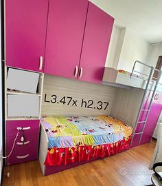 Letto a castello fucsia Mondo Convenienza