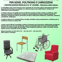 Cuscini e schienali - cert CE disp medico classe I