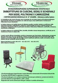 Cuscini e schienali - cert CE disp medico classe I
