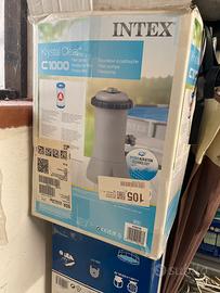 Pompa piscina compresa scopa per pulire il fondo