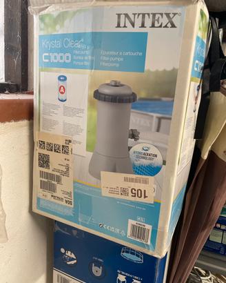 Pompa piscina compresa scopa per pulire il fondo