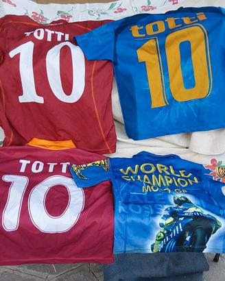 MAGLIETTE"TOTTI"E"VALENTINO ROSSI"10/6/2ANNI USATE