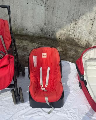 Trio Inglesina Rosso Completo – Passeggino + Ovett