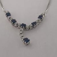 collana oro bianco zaffiri e diamanti