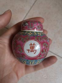 vaso Antico Cinese Piccolo rosa