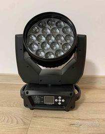 Testa mobile wash LED RGBW 19x15 Moving Head laser