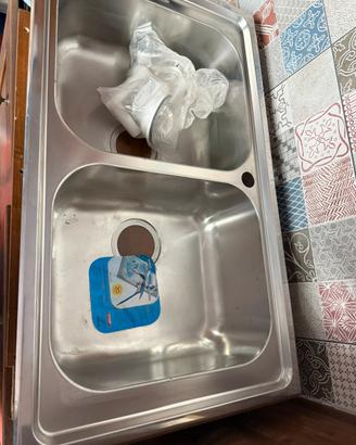 Lavello da cucina, doppia vasca , inox CM spa