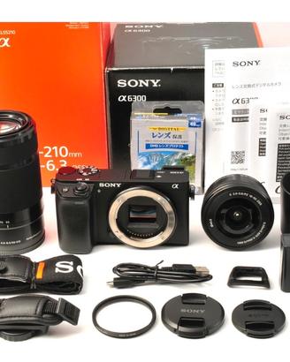 Sony Alpha A6300 con doppio obiettivo