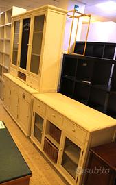 Credenza doppio corpo + credenza bassa bianca