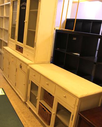 Credenza doppio corpo + credenza bassa bianca