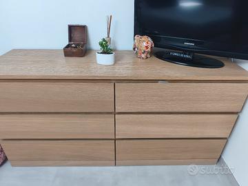 Cassettiera Malm bianca