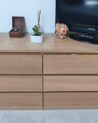 Cassettiera Malm bianca