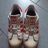 Adidas Superstar Bianche e Rosse 38