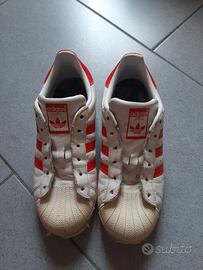 Adidas Superstar Bianche e Rosse 38