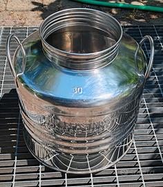 Tanica/Fusto acciaio inox 30 litri 