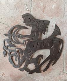 Scultura Haitiana in Metallo  Folk "Fer Découpé" 