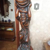 statua lignea antico romano 