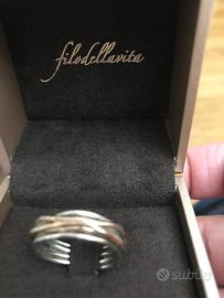 Anello Filodellavita nuovo misura 18 oro e argento