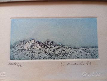 Giovanni Omiccioli incisione originale Baracche