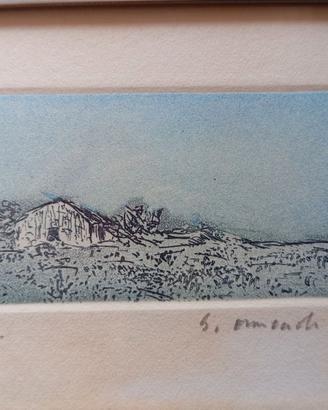 Giovanni Omiccioli incisione originale Baracche
