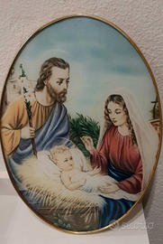 Quadro ovale Sacra Famiglia