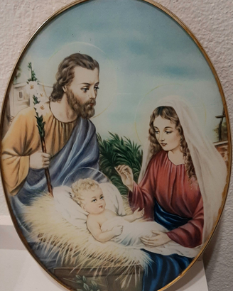 Quadro ovale Sacra Famiglia