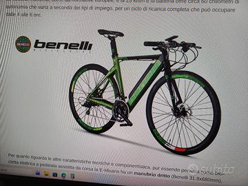 Bicicletta elettrica Benelli E Misano  taglia S 