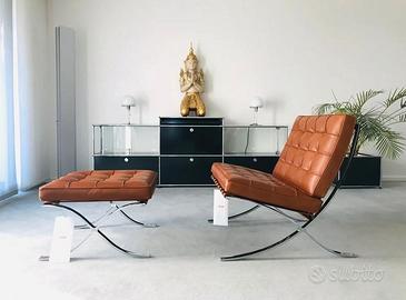 KNOLL STUDIO poltrona Barcelona (NUOVA) in pelle