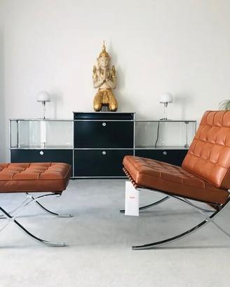 KNOLL STUDIO poltrona Barcelona (NUOVA) in pelle