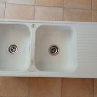 Lavandino cucina in vetroresina due pozzetti