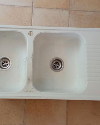 Lavandino cucina in vetroresina due pozzetti