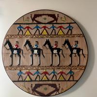 Grande piatto sardo vintage ceramica Dorgali