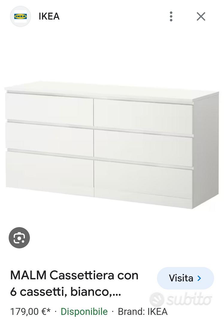 MALM cassettiera con 6 cassetti, bianco, 160x78 cm - IKEA Italia