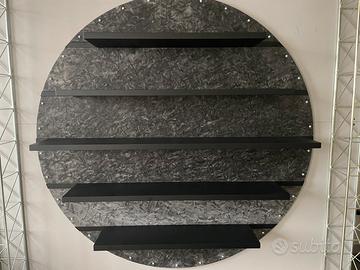 Libreria marmo e legno