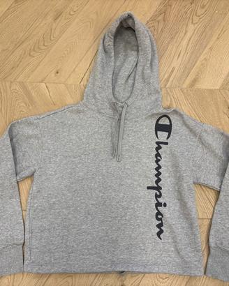 Felpa Champion Donna con Cappuccio Grigio Melange
